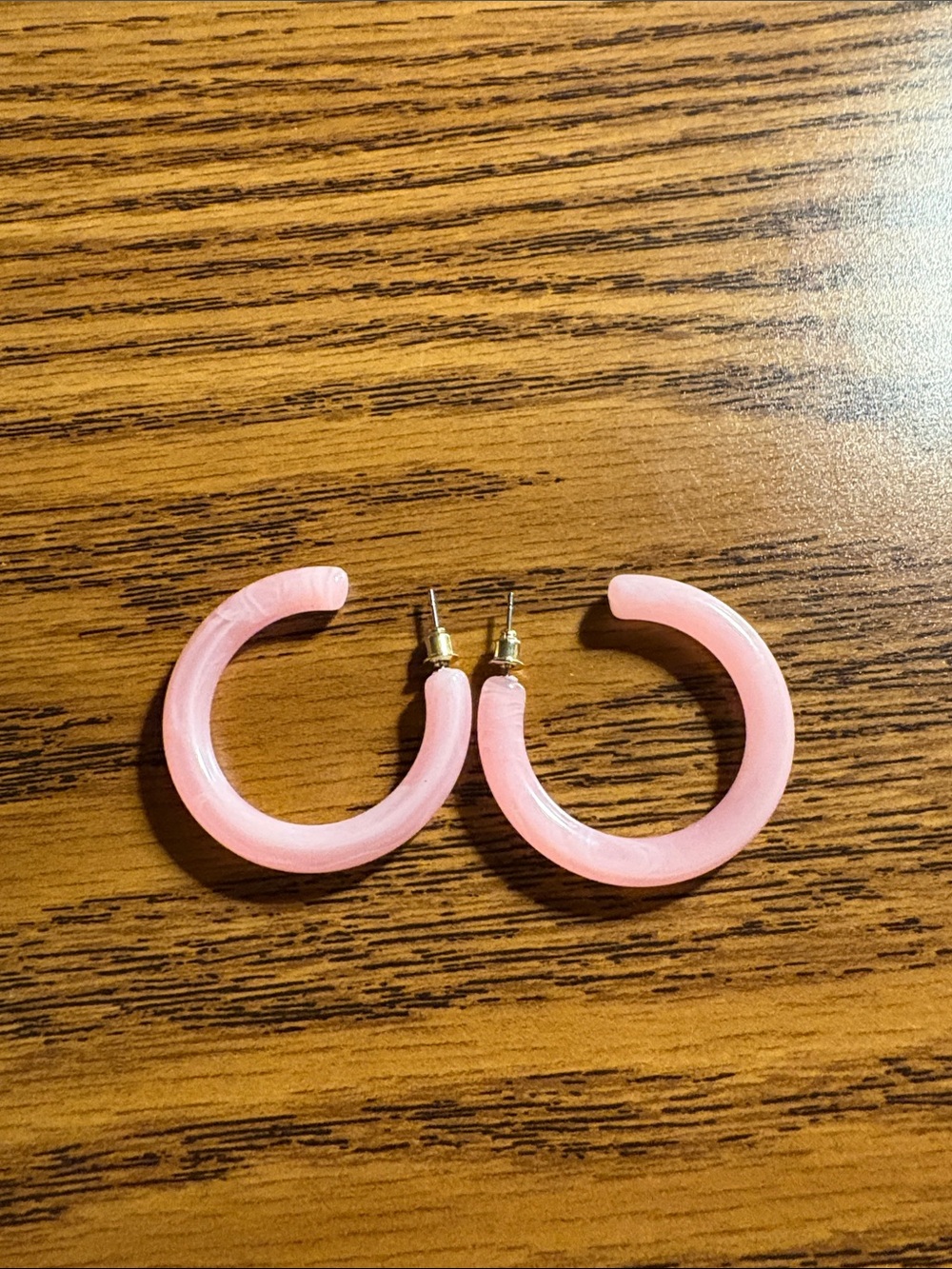 Pink Hoop Earrings - Lightweight Acrylic Hoops